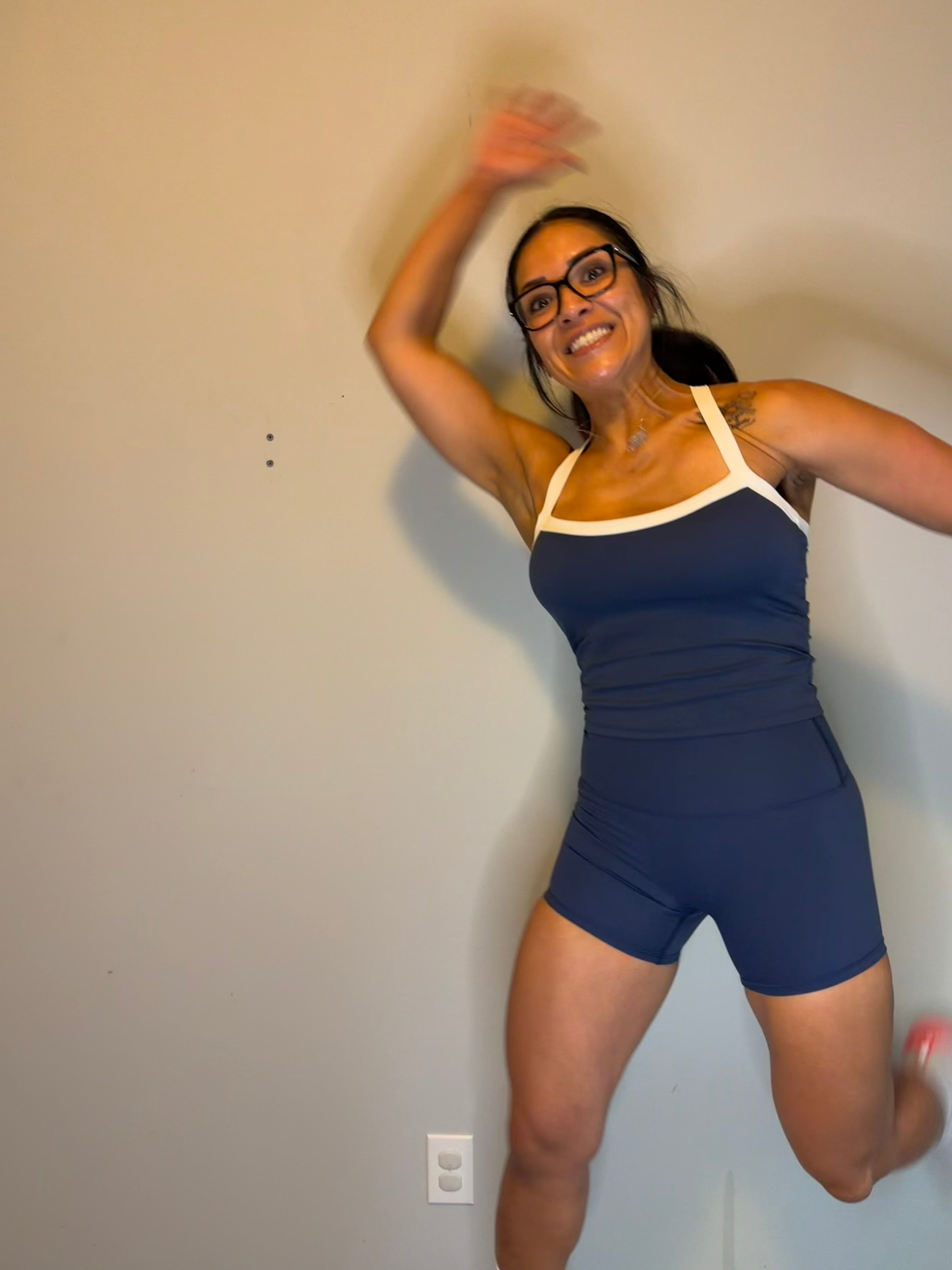 No Ma’am | Navy Color Block Shorts