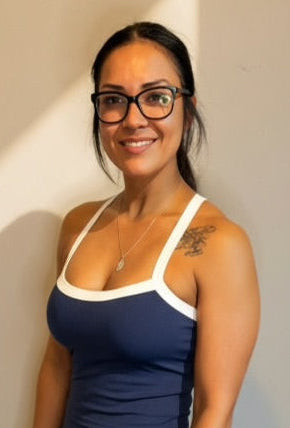 No Ma’am | Navy Color Block Fitted Tank Top