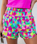 Women's Athletic Shorts | High Waisted Plaid Athletic Shorts