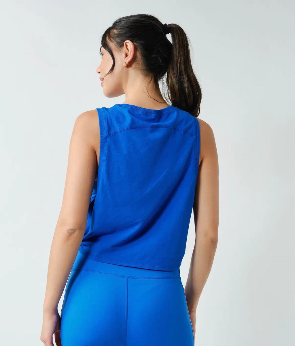 Mono B Cotton Side Knot Tank - No Ma'am Fit