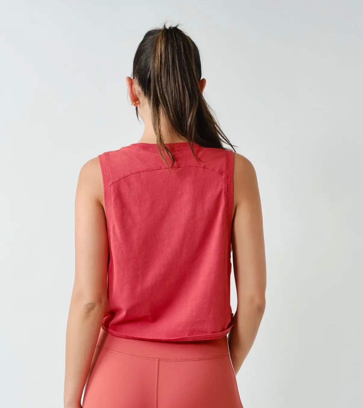 Mono B Cotton Side Knot Tank - No Ma'am Fit