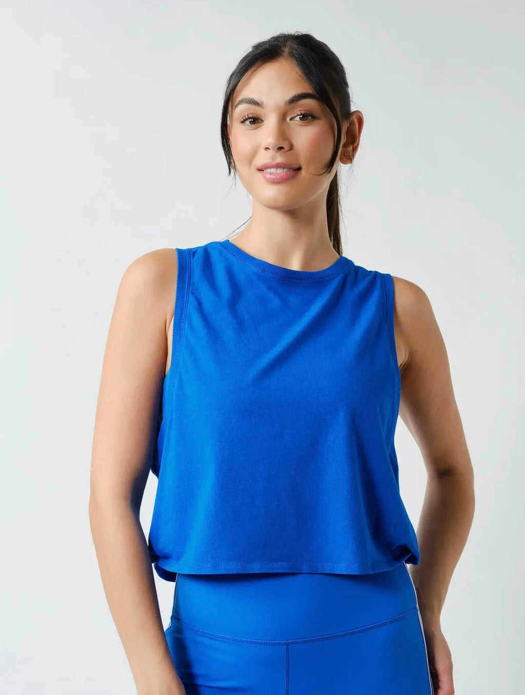 Mono B Cotton Side Knot Tank - No Ma'am Fit