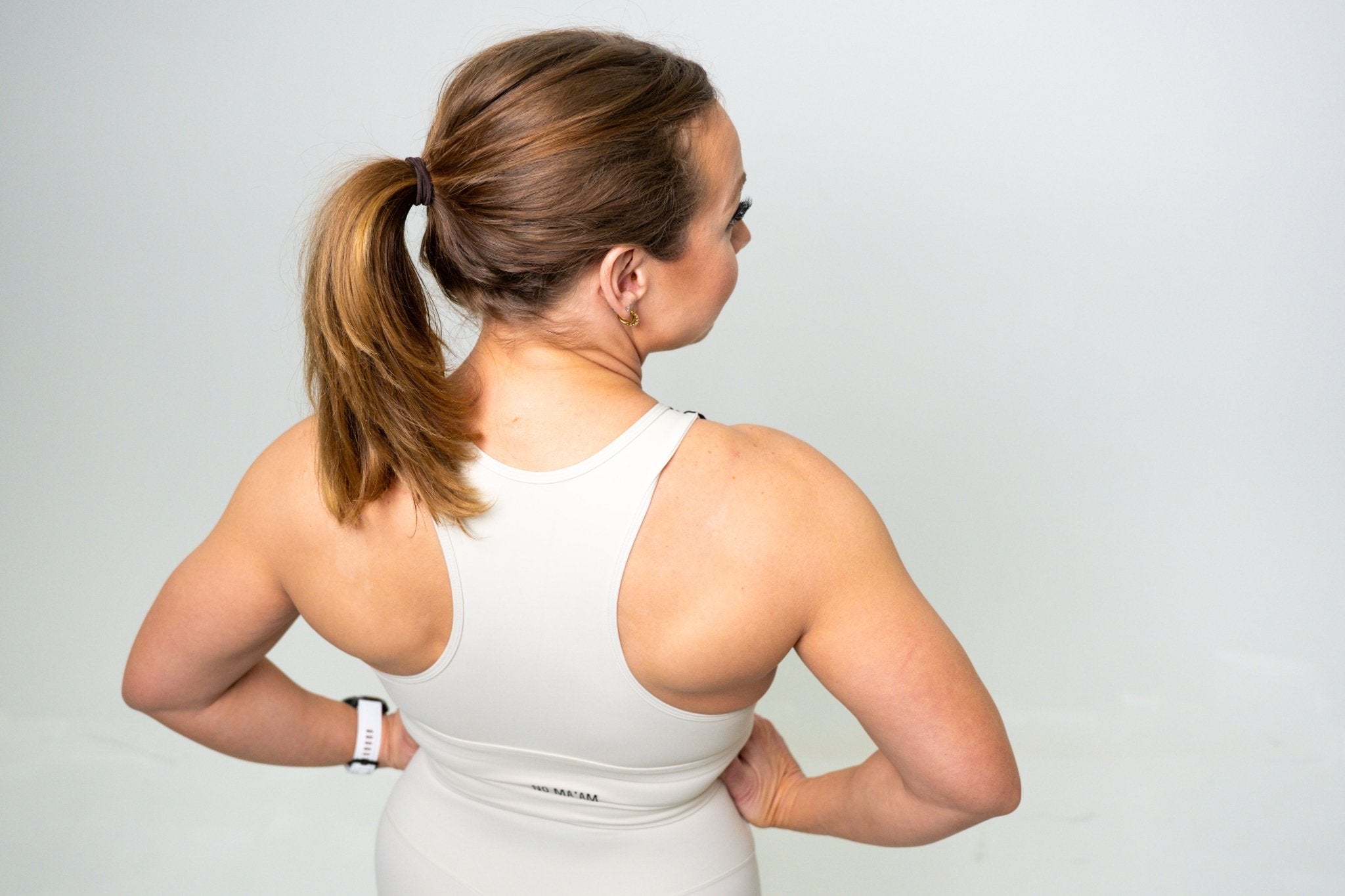 NO MA'AM TWO TONE RACER BACK SPORTS BRA - No Ma'am Fit