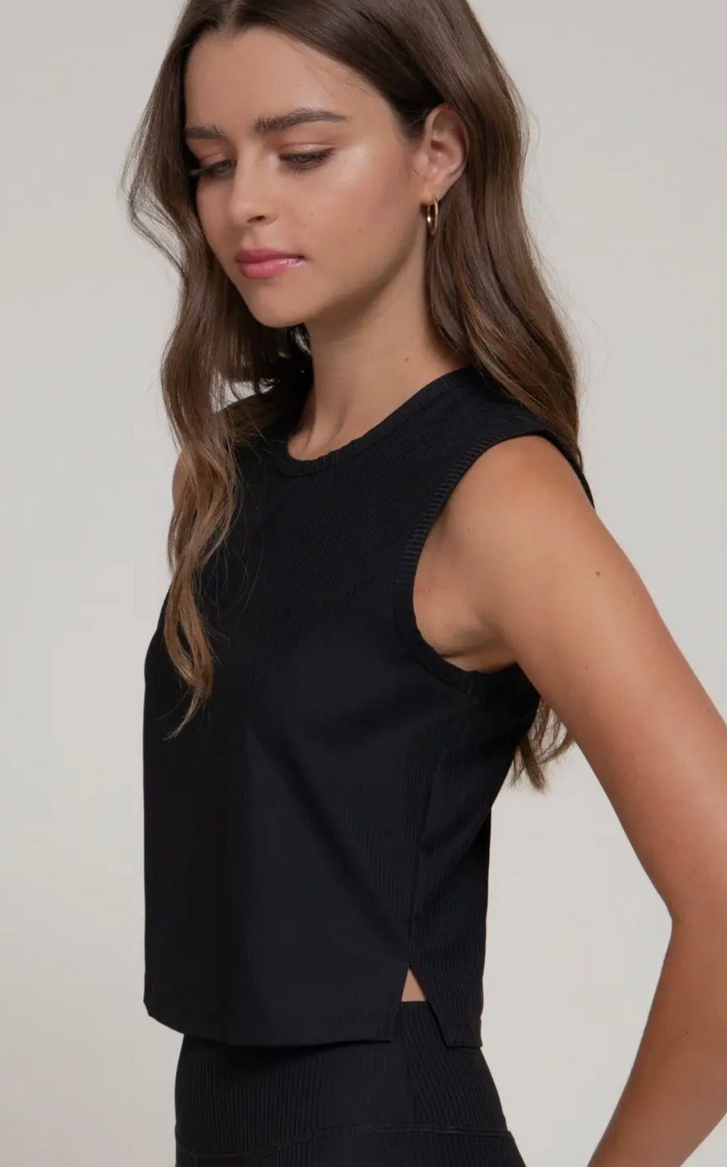 Round Neck Ribbed Tank - No Ma'am Fit
